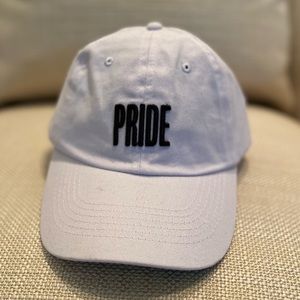 New Pride White Baseball Hat from Bacardi Rum with Colorful Tropical Under Bill